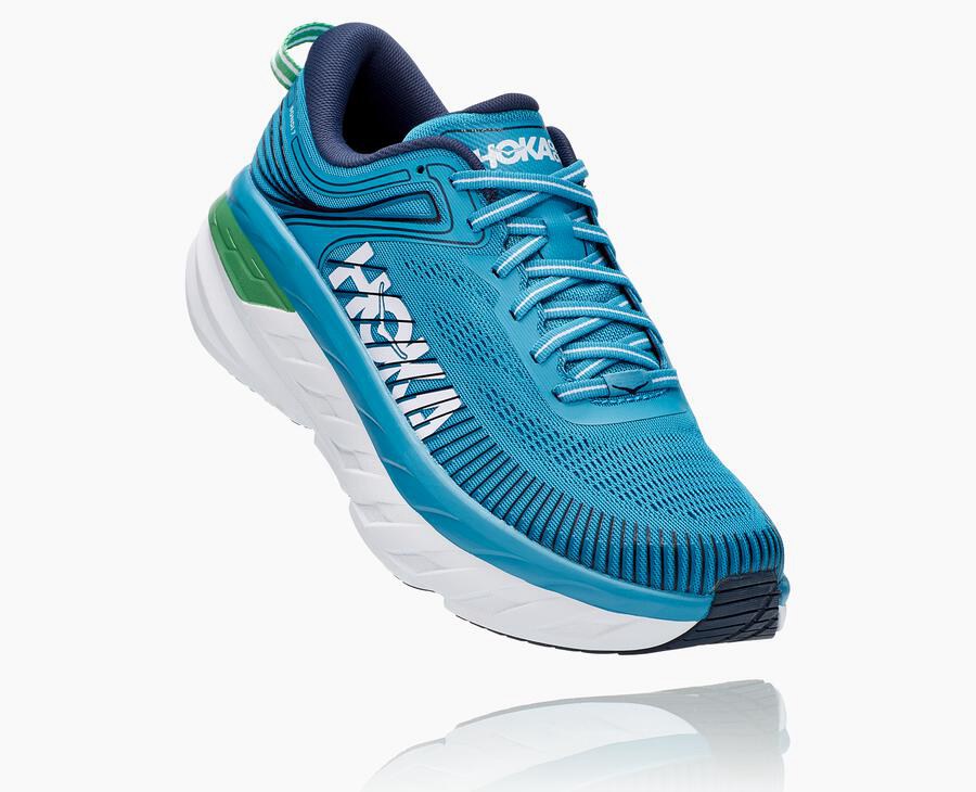 Hoka One One ランニングシューズ メンズ 青/白 - ボンダイ7 - BA6972138